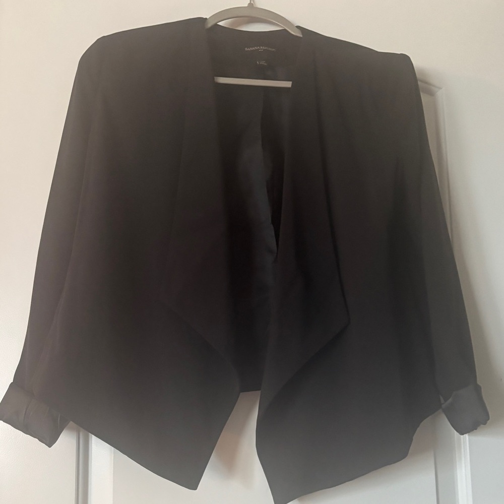 Banana Republic Black Draped Blazer